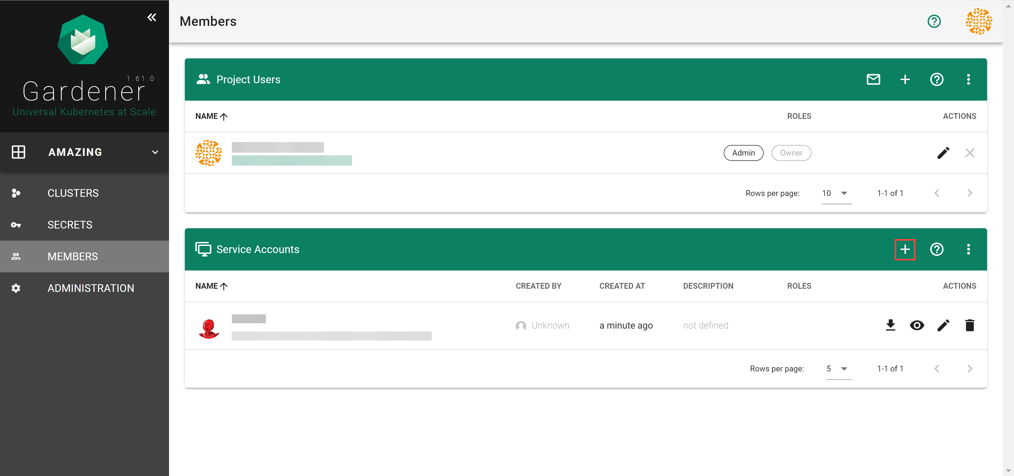 Add service account